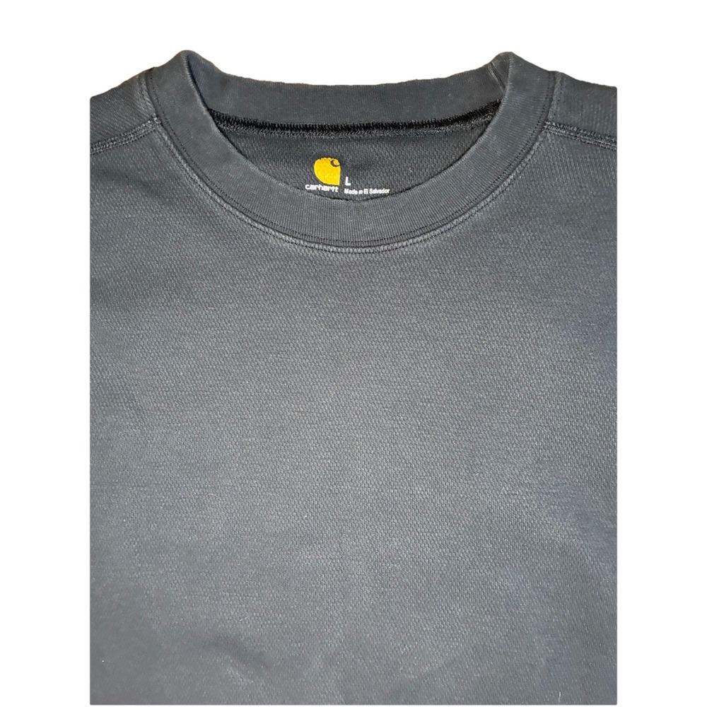 Carhartt FORCE Waffle Knit Henley Shirt Mens Size L Thermal Thick Work Wear Base